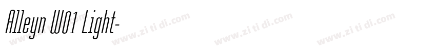Alleyn W01 Light字体转换